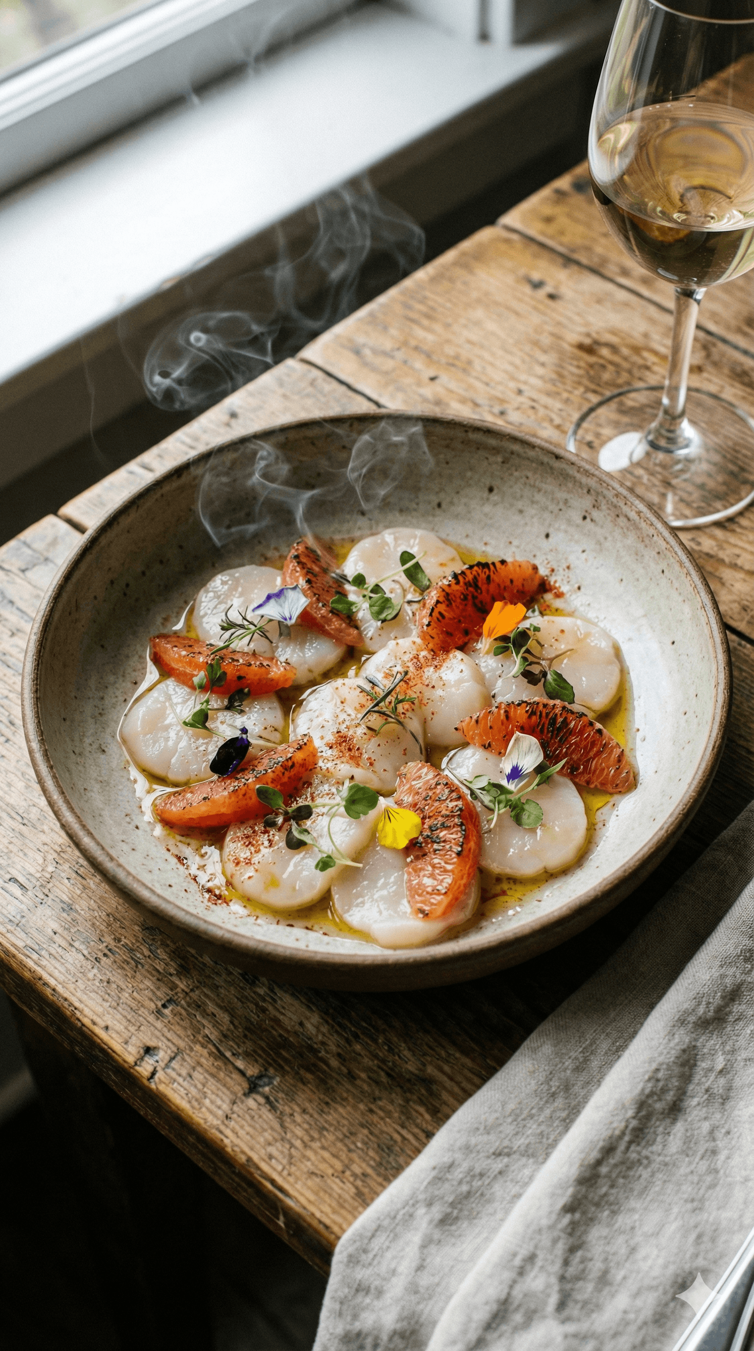Smoked Scallop Crudo